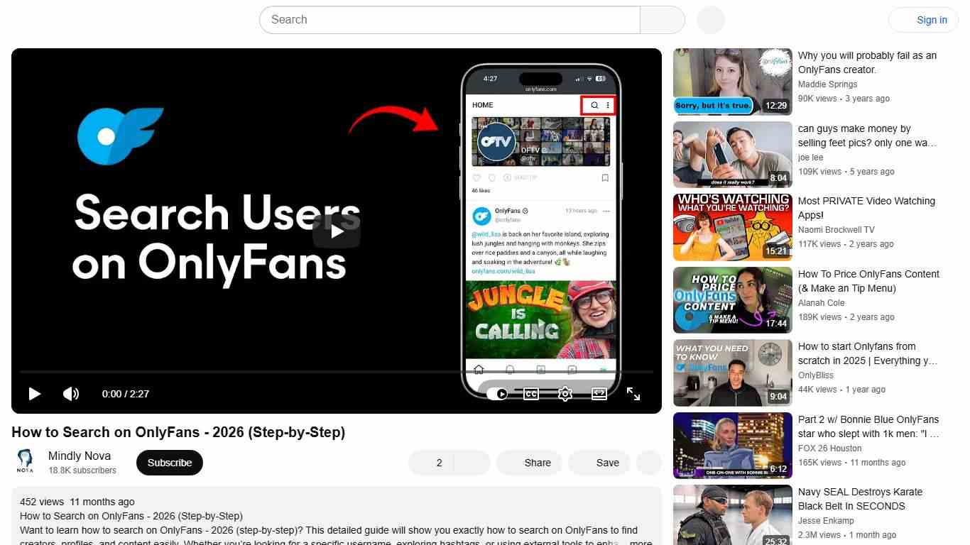 How to Search on OnlyFans - 2026 (Step-by-Step) - YouTube